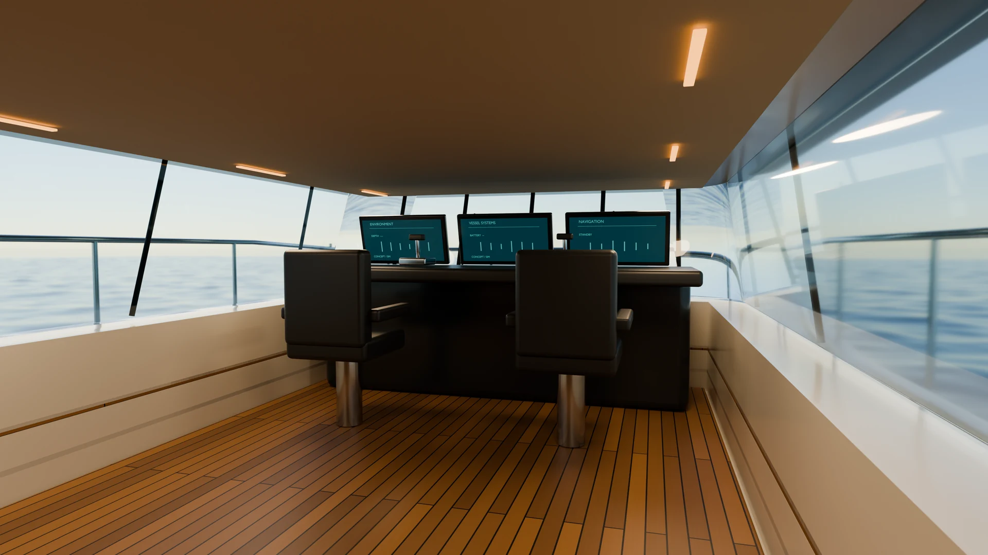 Intérieur de passerelle