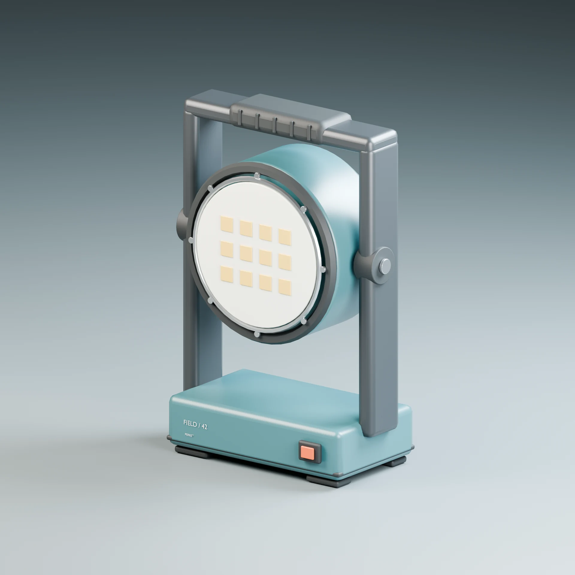 FIELD/42 en trois-quarts avant, rendu Blender